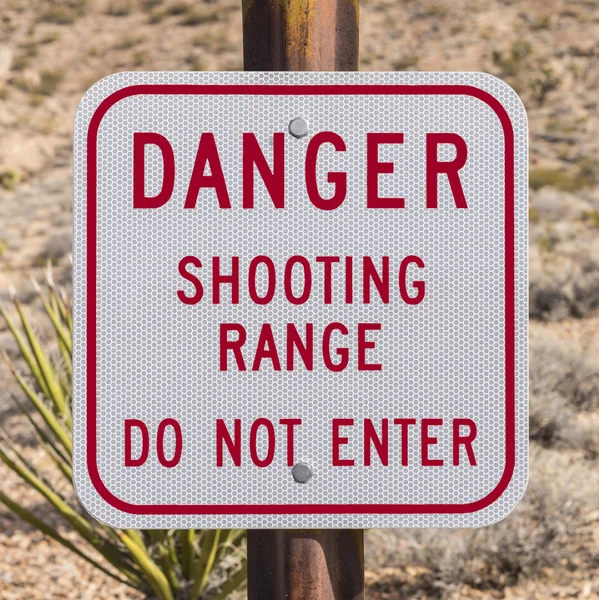 Danger Shooting Range Sign — Stock Photo, Image