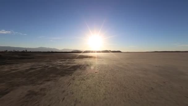 Mojave Deserto Dry Lake Guida — Video Stock