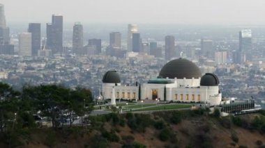 Griffith Parkı Gözlemevi Dusk gece Zoom ile