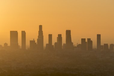 Los Angeles turuncu Smog gökyüzü