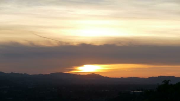 Lapso de tiempo de puesta de sol de California — Vídeo de stock