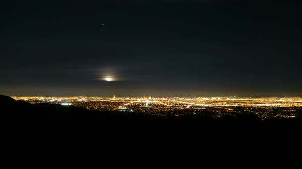 Las Vegas Moonrise zaman atlamalı — Stok video