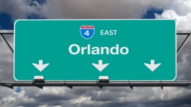 Orlando Interstate 4 otoyol işareti zaman atlamalı