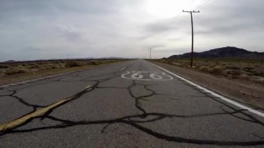 Route 66 kaldırım işaret atış sürüş