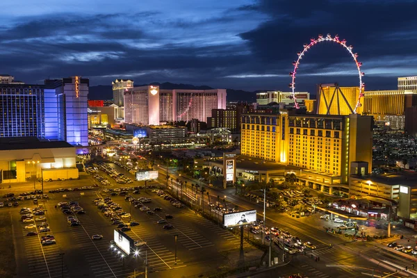 Las vegas strip schemering — Stockfoto