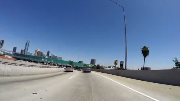 Los Angeles Freeway - Downtown Traffic — Stock Video