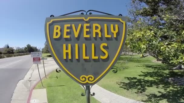 Beverly Hills Shield teken — Stockvideo