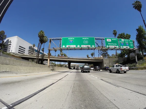 Στο κέντρο της πόλης Λος Άντζελες αυτοκινητόδρομο — Φωτογραφία Αρχείου