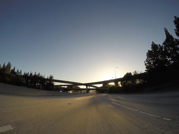 Tramonto autostrada — Foto Stock