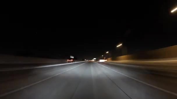 로스 앤젤레스 밤 고속도로 시간 경과 — 비디오