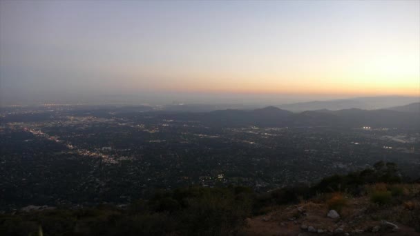 Los angeles mountaintop Sonnenuntergang Zeitraffer — Stockvideo