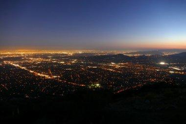 Pasadena and Los Angeles Night Aerial clipart