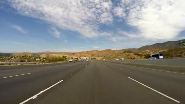 Los Angeles 118 Freeway achterzijde weergave time-lapse — Stockvideo