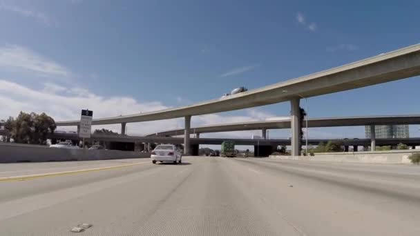 San Diego 405 Freeway söder vid 105 motorvägen nära Lax — Stockvideo