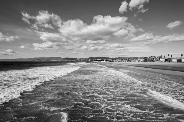 Spiaggia di Venezia Bianco e nero — Foto Stock