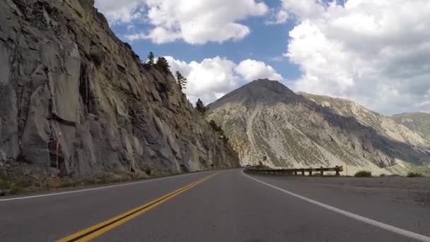 Montaña Conducir Parque Nacional Yosemite — Vídeos de Stock