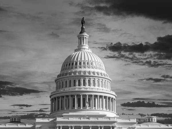 États-Unis Capitol Dome noir et blanc — Photo