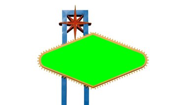 Chroma Key ile izole Las Vegas işareti