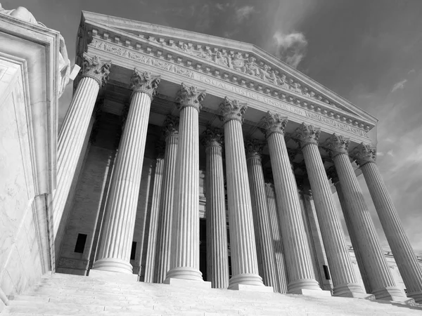 Edificio de la Corte Suprema de Estados Unidos Blanco y Negro Imagen de stock