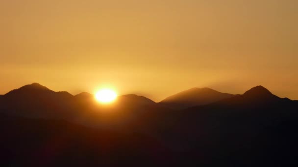 San Gabriel Mountains Nationaldenkmal Sonnenaufgang Zeitraffer — Stockvideo