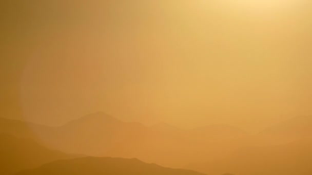 Golden Time Lapse Mountain Sunset with Zoom в Южной Калифорнии — стоковое видео