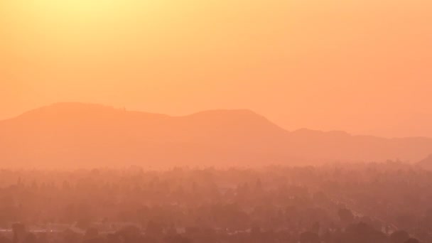 Suburban Smog Sunset Time Lapse of Simi Valley near Los Angeles California
