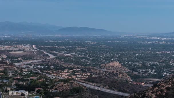 San Fernando Valley da giorno a notte Lapse vicino Los Angeles California — Video Stock