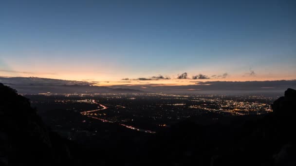 Los Angeles San Fernando Valley Sunrise upływ czasu — Wideo stockowe
