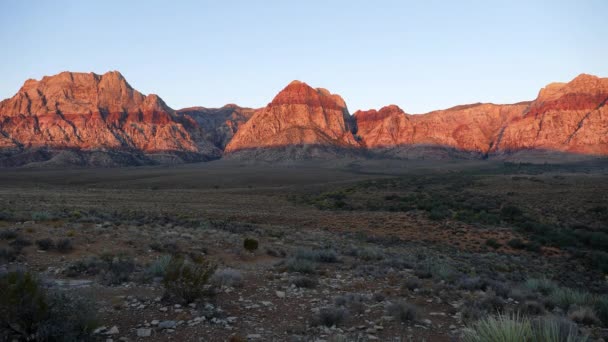 Movimiento Red Rock Canyon Dawn Light - Las Vegas Nevada — Vídeos de Stock