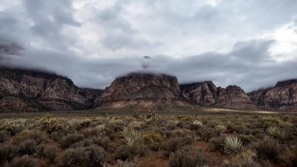 Red Rock Desert regn Storm nära Las Vegas Nevada — Stockvideo