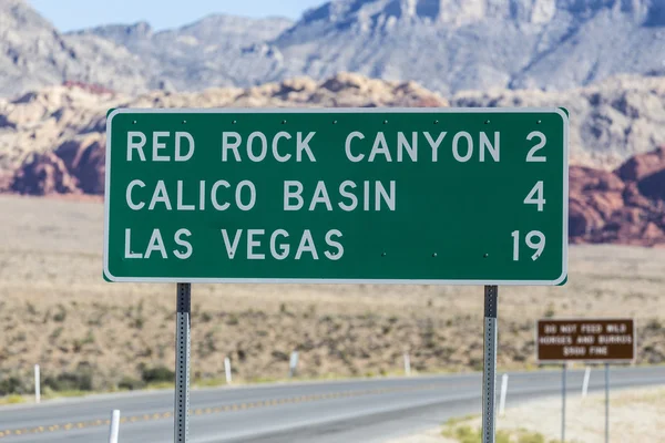 Las Vegas Highway Sign — Stock Photo, Image