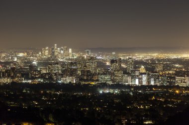 Century City ve Beverly Hills şehir Los Angele ile gece