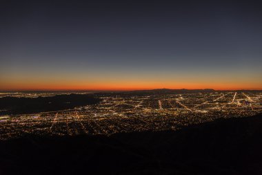 Los Angeles gece hava Cityscape