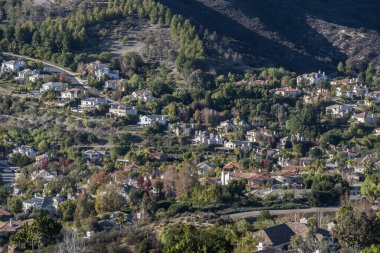 Calabasas California Upscale Hillside Homes clipart