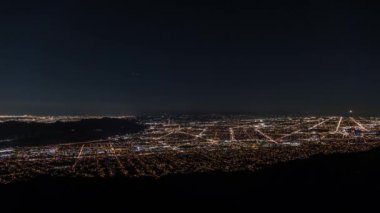 Los Angeles gece dağ görünümü zaman atlamalı