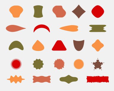 Metinleriniz için modern tasarım ögeleri, yamalar ve çıkartmalar koleksiyonu.