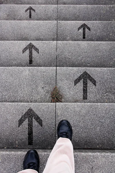 Die Entscheidung Wohin Geht Welchen Weg Soll Man Gehen — Stockfoto