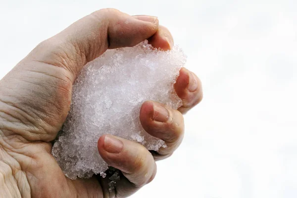 Keep Cold Snow Hand Cold Snow Hand — Stock Photo, Image