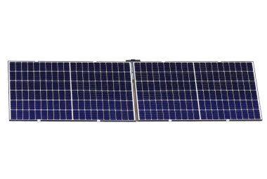 Elektrik üretmek için beyaz arkaplan ile izole edilmiş bir balkon santrali.