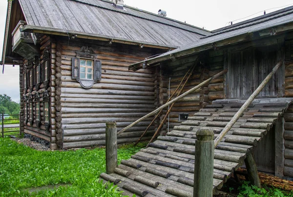 Ancienne Maison Bois Dans Village Shyoltozero — Photo