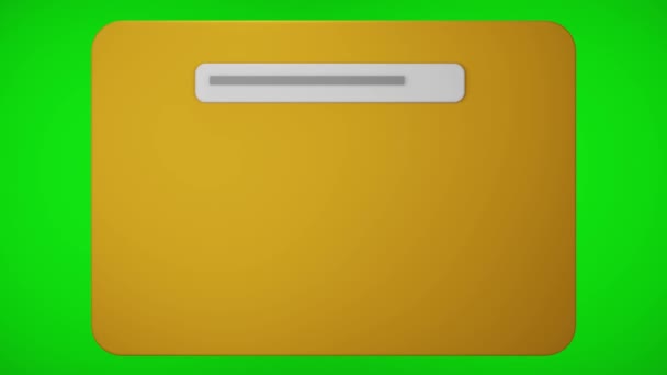 Rendering Web Page Animation Design Веб Елемент Зелений Екран Зелений — стокове відео