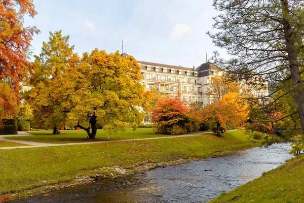 Jesienny Krajobraz Baden Baden Europie Niemcy — Zdjęcie stockowe