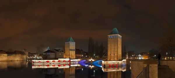 Strasbourg, medieval bridge Ponts Couverts. Alsace, France. — Stock Photo, Image