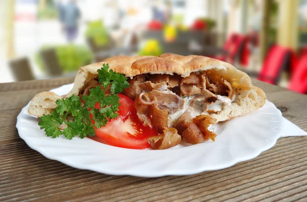 Döner kebab Turkse nationale voedsel — Stockfoto