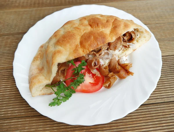 Doner kebab comida nacional turca — Fotografia de Stock
