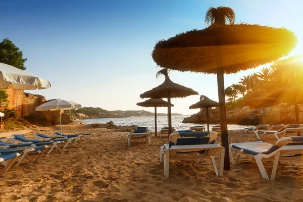 Scenic sunrise on the beach in Mallorca — Stock Photo, Image