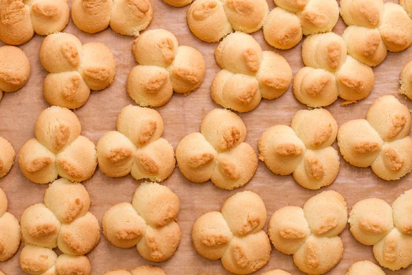 Fundo Pão de gengibre caseiro e processo de cozimento de biscoitos . — Fotografia de Stock