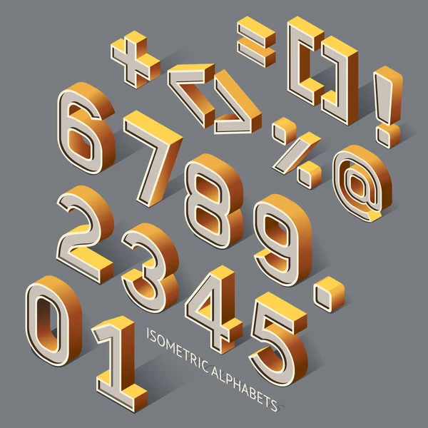 Isometric Alphabets. Vector Illustration. — Stock Vector