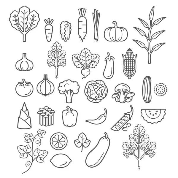 Légumes icônes. Illustration vectorielle . — Photo