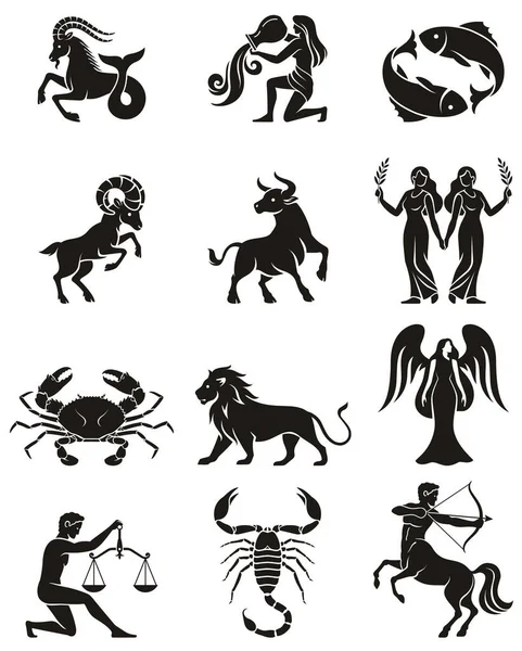 Icônes Signe Zodiaque Illustrations Vectorielles — Image vectorielle